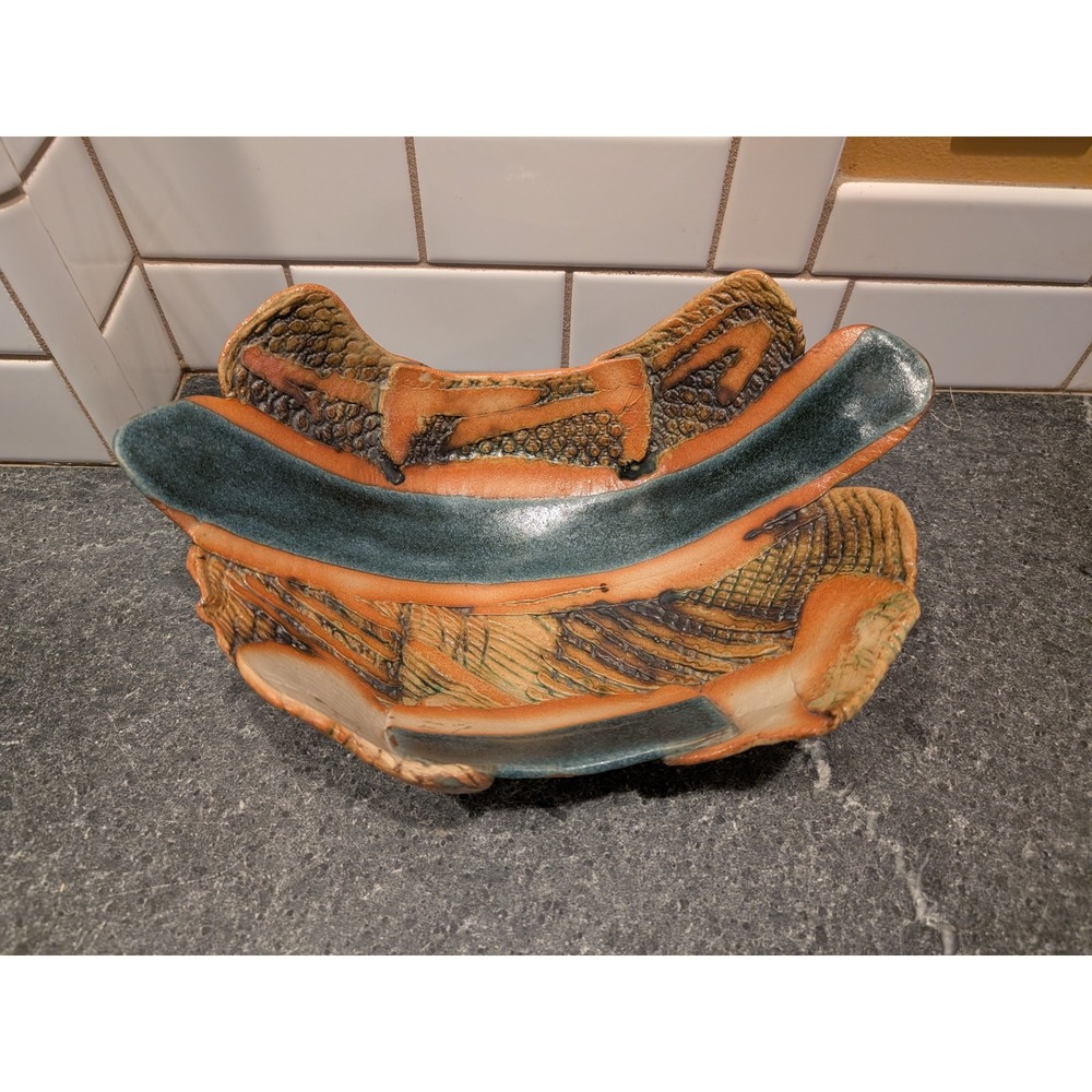 Christine Cox Ceramics Handmade Ceramic Art Bowl Textured Studio Pottery